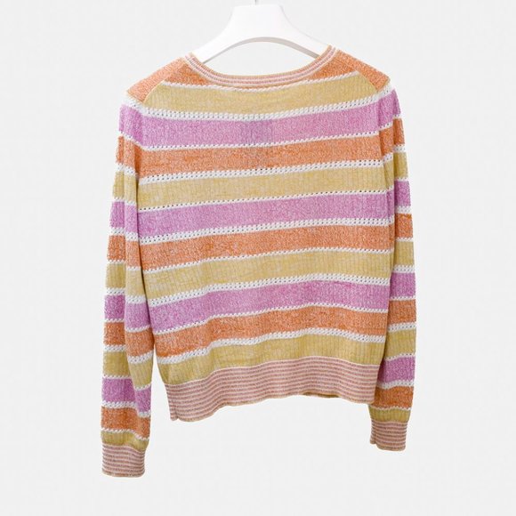 Veronica Beard Striped Rib-Knit Sweater - Picture 3 of 6
